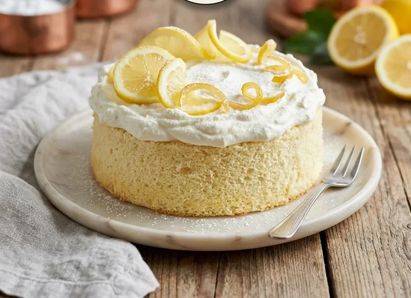 Lemon cloud cake at Love Sugar & Dough Calgary NW - light, airy cake with bright lemon flavor